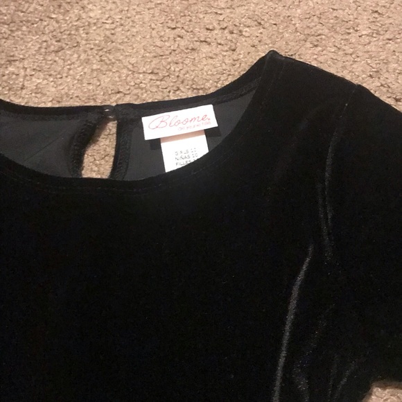 Girls size 10 Black Holiday Dress with Gold Embellishment - Picture 3 of 5